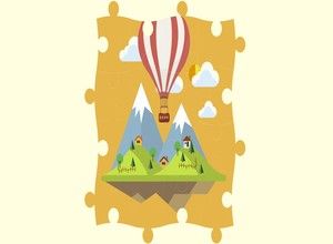 Balloon puzzle made by SVG